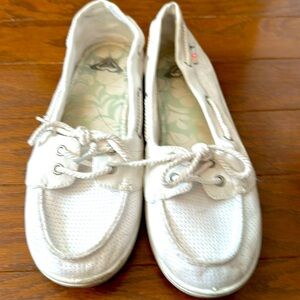 White boat shoes